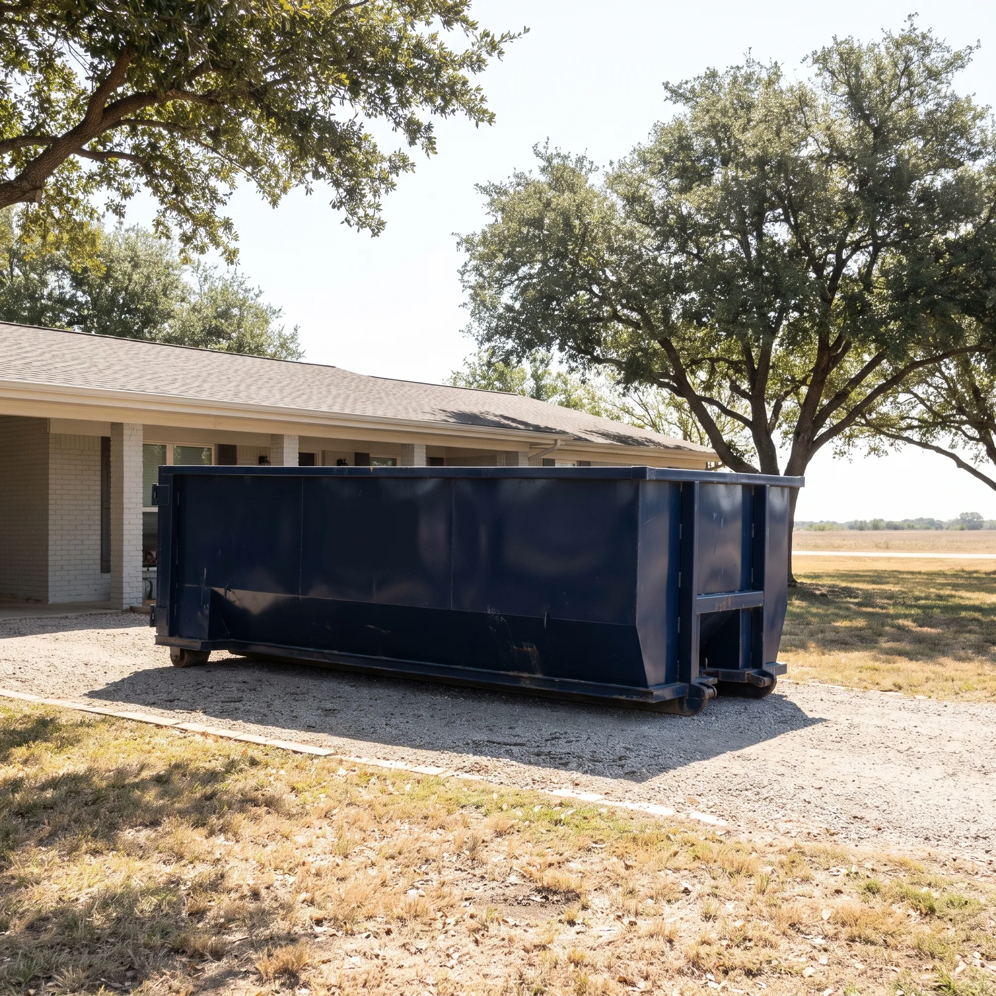 Dumpster on a Dallas, TX job site